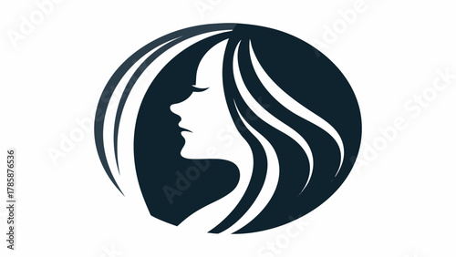 Elegant woman silhouette logo for beauty salon, spa, or wellness brand creating a serene, sophisticated identity and memorable first impression with its simple design