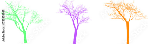 Stylized tree illustration with vibrant colors