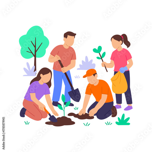 Volunteering, helping others through social contribution