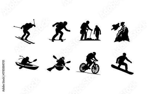 vector silhouettes of people
