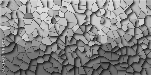 Textured abstract geometric background with a gradient of grey tones and irregular polygonal shapes, offering a sophisticated visual element