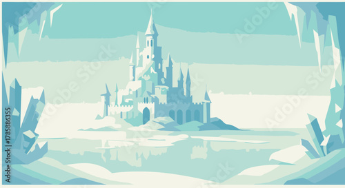 Ice Palace Cartoon Illustration