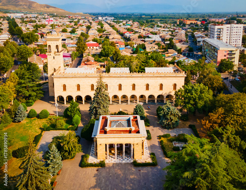 Joseph Stalin Museum aerial panoramic view