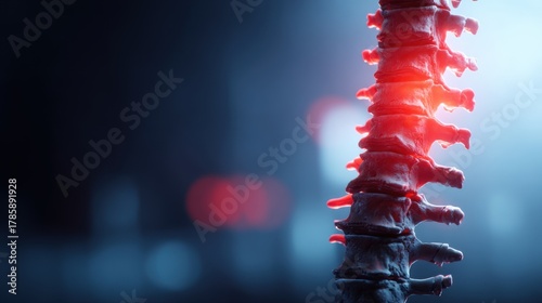 spine and pelvis of a human body on x-ray