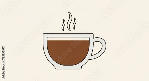 Illustration of a cup of coffee, perfect for coffeerelated designs and culinary projects enjoy your coffee