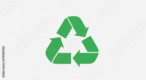 Green recycle icon symbol of environmental protection and sustainability promoting responsible waste management