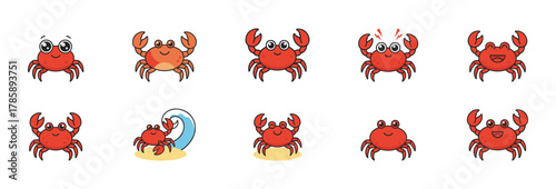 Crab Expressions Set