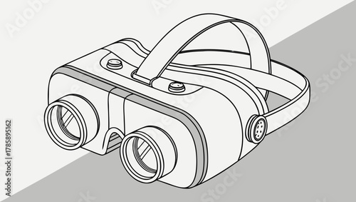 Virtual reality headset, vector illustration design