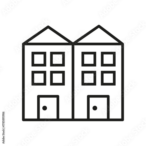 Home insurance. Mortgage, house with money icon line style isolated on white background. Residence Realm icon. secure house icon sign vector. Collateral house buy icon outline vector.