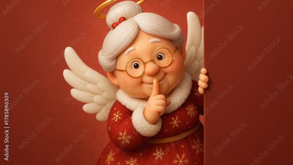 Fototapeta premium Whimsical angelic grandmother desktop wallpaper