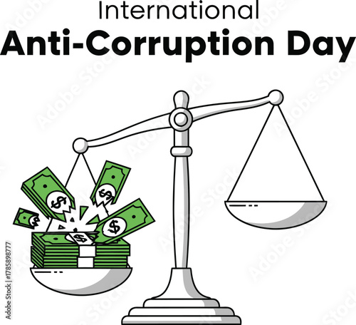 Money and scale for International Anti-Corruption Day