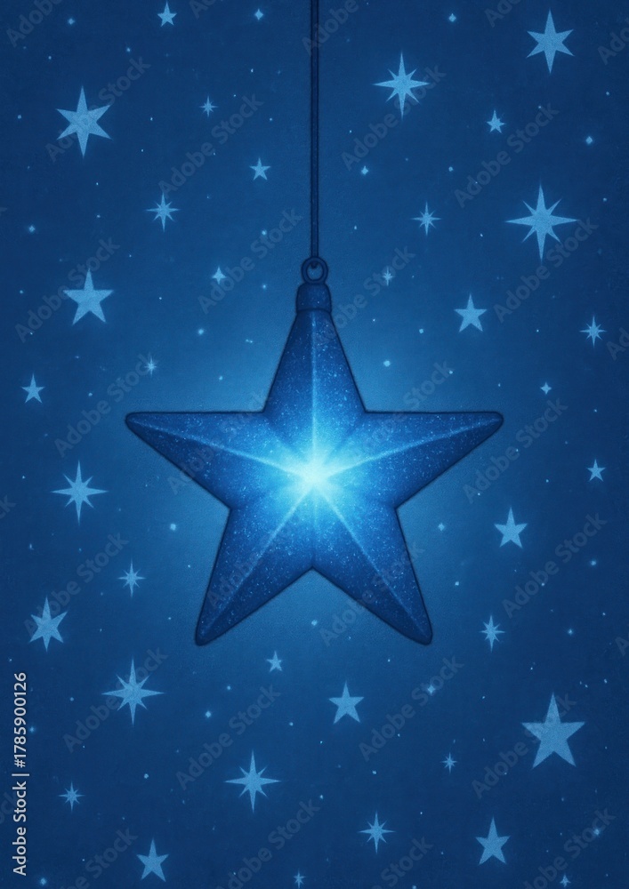 Obraz premium Glowing starry night sky