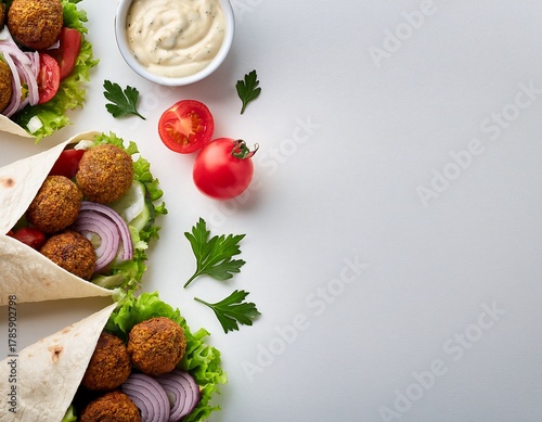 Falafel is a tasty lunch made with fresh ingredients and healthful Mediterranean cuisine.