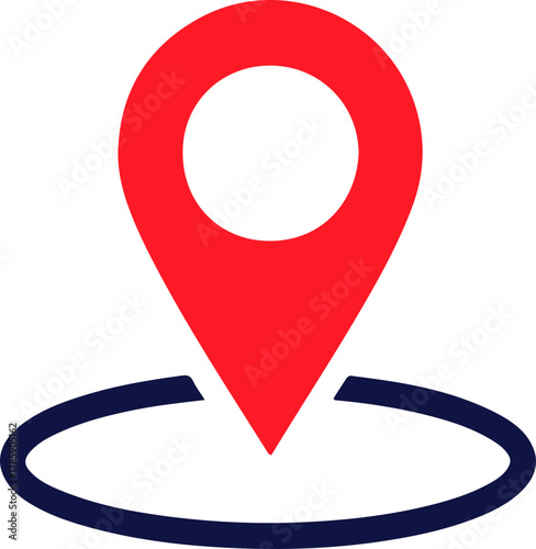 Vibrant red location pin icon on dark background emphasizing precision and navigation