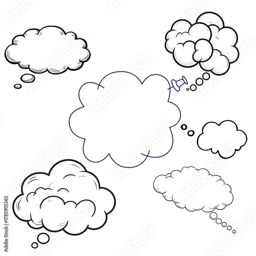 Stylish vector collection of speech and chat bubbles for messages, comics, conversations, and creative digital design use.