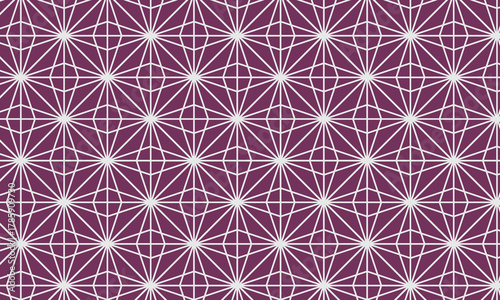 Japanese Geometric Floral Pattern Purple 