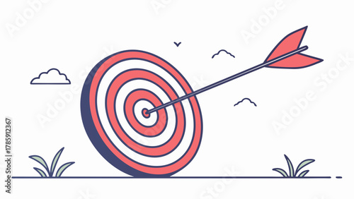 Arrow hitting the center of the target