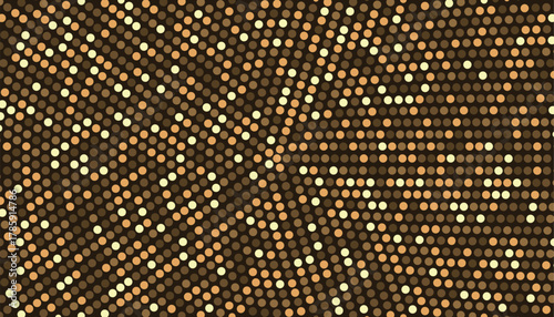 Golden Dot Matrix Light Burst Background Design