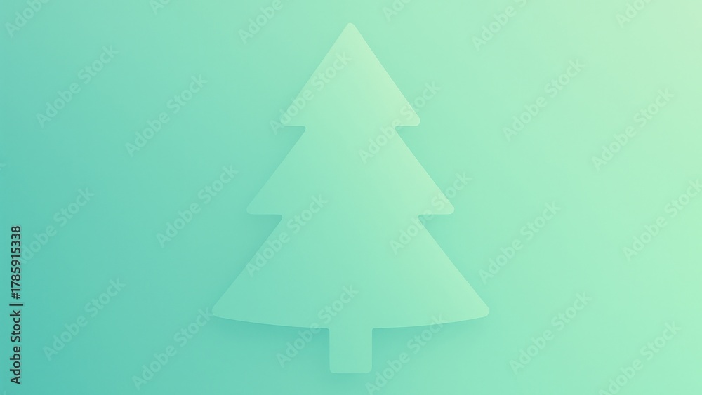 Fototapeta premium Minimalist frosted tree silhouette desktop wallpaper