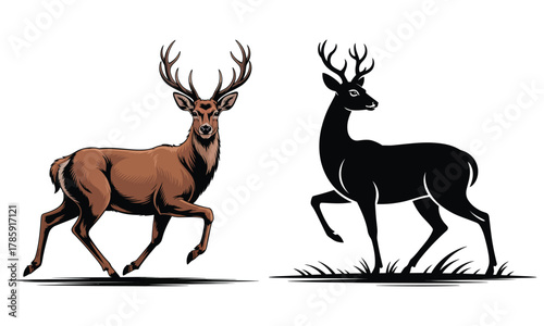 deer silhouette vector