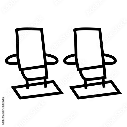office chair vector illustration outline icon