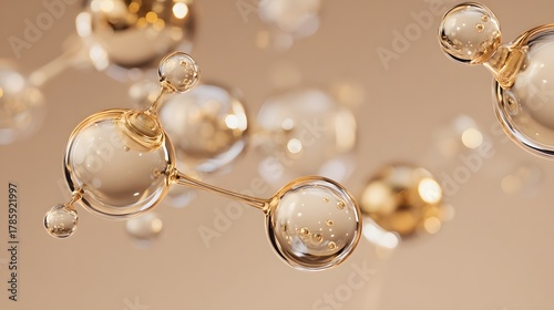 Molecular structure. Science background. Abstract background. Biotechnology concept. molecules and atoms. Science and medical background.