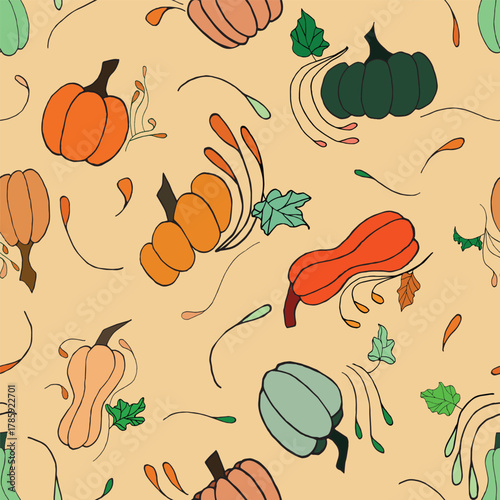 A pumpkin thanksgiving/ fall pattern to accompany the celebrations