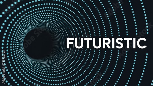 Fototapeta Naklejka Na Ścianę i Meble -  Futuristic tunnel of blue dots abstract vector background for technology and science concepts modern graphic design