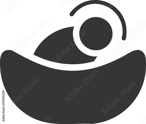 jesus baby on Straw cradle manger character vector illustration design