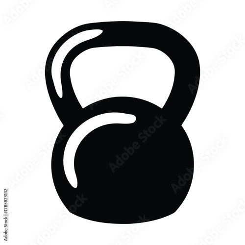 Kettlebell weight training equipment for strength and conditioning fitness workout exercise icon graphic