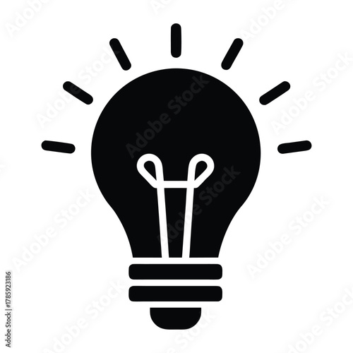 Light bulb icon vector illustration concept of idea innovation and inspiration symbol graphic