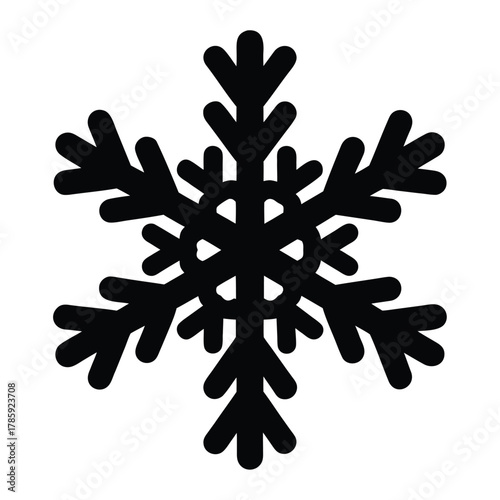 Download high resolution black snowflake vector image for winter holiday season designs and crafts
