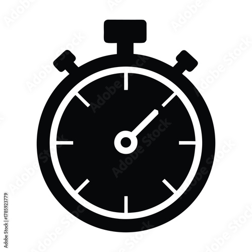 Stopwatch icon vector image for time tracking and management in business and sports design