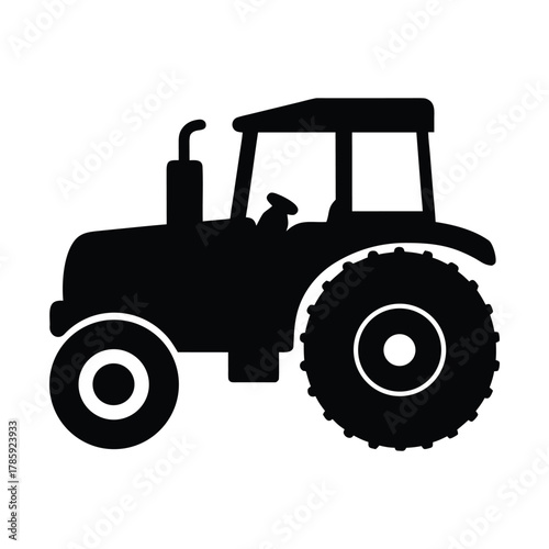 Tractor vector image for farm equipment agricultural machinery and farming vehicle design needs
