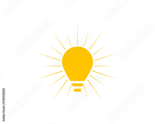Light bulb symbol logo template