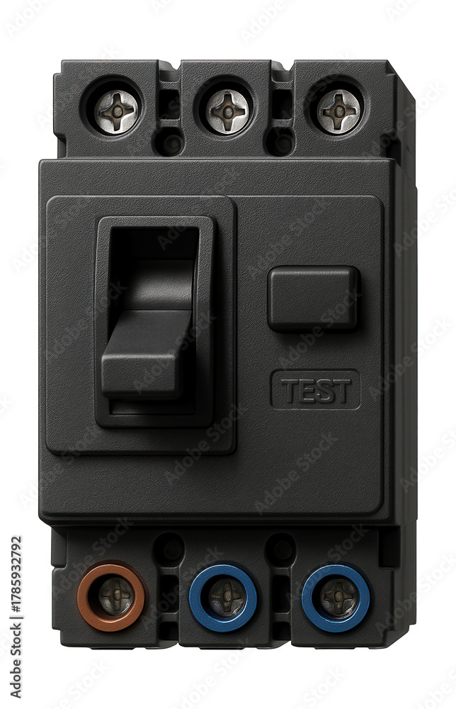Fototapeta premium A robust differential circuit breaker for light-industrial workshops, ensuring electrical