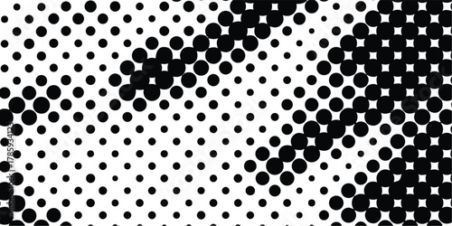 Halftone dot. Seamless border pattern. Fade gradient. Background dots. Point noise texture. Overlay effect. Gradation opacity transition. Half tone polka. Pop art polkadot design. Dotted poka. Vector