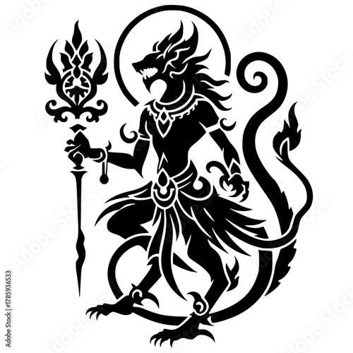 Wallpaper Mural Silhouette of a dragon incarnation Torontodigital.ca