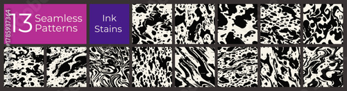 Ink Splatter Pattern Set — Bold Messy Paint Textures