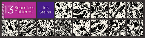 Ink Splatter Pattern Set — Bold Messy Paint Textures