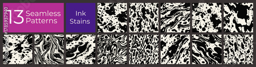 Ink Splatter Pattern Set — Bold Messy Paint Textures