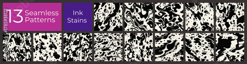 Ink Splatter Pattern Set — Bold Messy Paint Textures