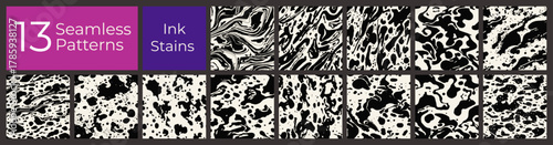 Ink Splatter Pattern Set — Bold Messy Paint Textures