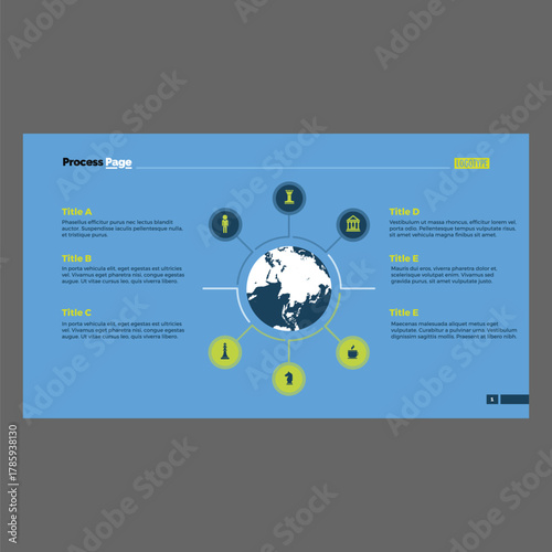 Infographic Diagram with Six Circles Slide