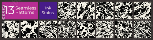 Ink Splatter Pattern Set — Bold Messy Paint Textures
