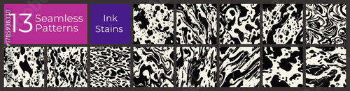 Ink Splatter Pattern Set — Bold Messy Paint Textures