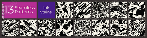 Ink Splatter Pattern Set — Bold Messy Paint Textures