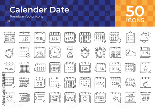 Calender date icon sheet, calendar, date, schedule, time, clock, event, appointment, deadline, planner, reminder, organizer, agenda, management, meeting, day, month, year, week.