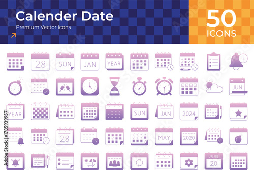 Calender date icon sheet, calendar, date, schedule, time, clock, event, appointment, deadline, planner, reminder, organizer, agenda, management, meeting, day, month, year, week.