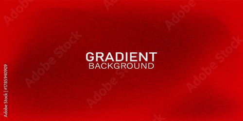 Red Gradient Background. Grainy Noise Texture. Design for Template, Social Media, Trendy, Vintage, Brochure, Banner